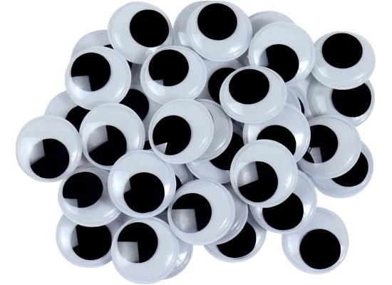 Wiggle Googly Eyes, Self Adhesive, Medium Size 20 Pieces
